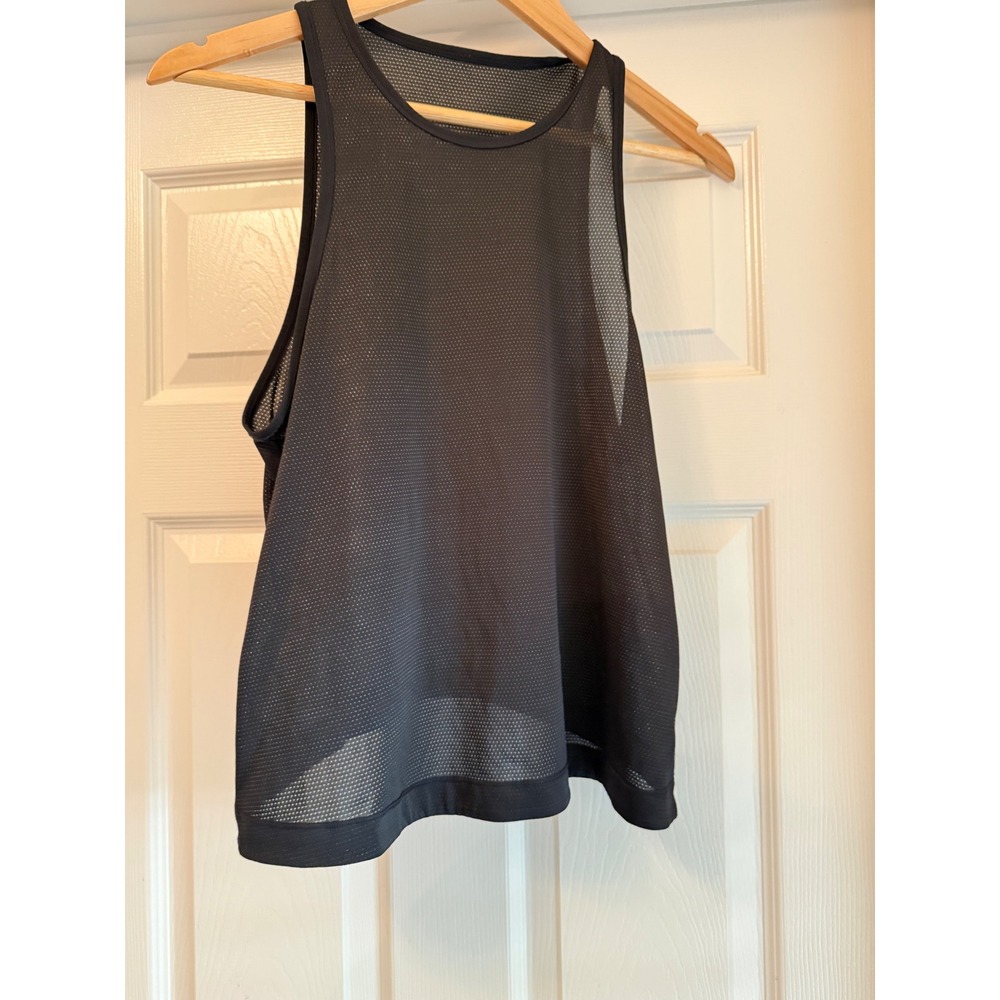 Lululemon Tank Top Women S Black Mesh Breathable Relaxed Fit Athletic Top